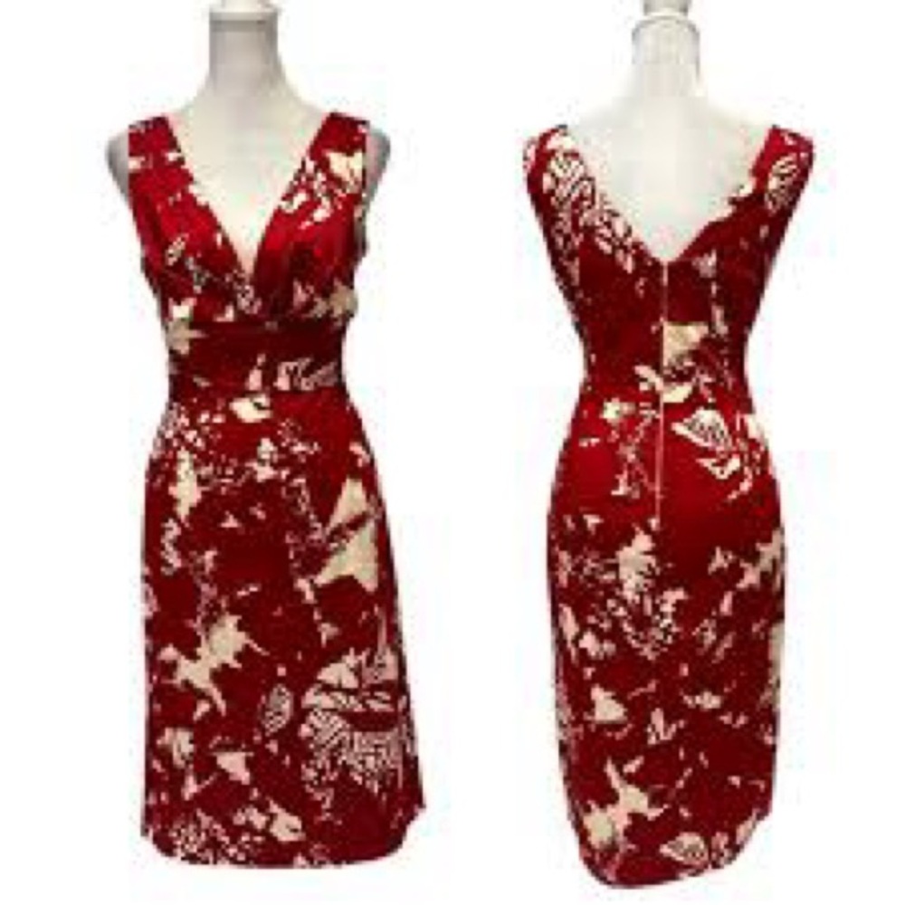 90’s Vintage Donna Ricco v-neck sleeveless Floral mini dress